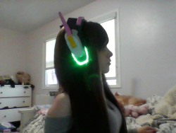 sara-meow:  Poo photo…but headset is done ^_^