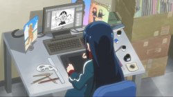 animegif-corner:  &ldquo;Every Digital Artist will understand…&rdquo; Anime: Denki-gai no Honya-san 