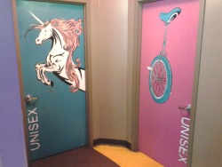 kvothetheraving:  kendra and i were eating at an ice cream place and found these hella awesome unisex bathrooms 