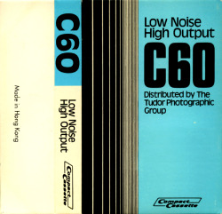 retroreverbs:  C60 audio cassette inlay (Tudor Photographic Group, 1970s).
