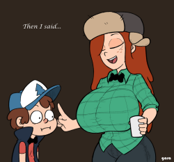 garabatoz:  Dipper   Wendy. Trying to redraw some doodles I made