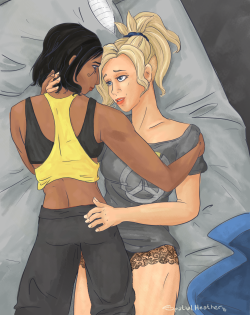 spatialarts: Pharmercy PJs - This took a while, but im really proud of Mercy’s sidecut pony :&gt; poseref 