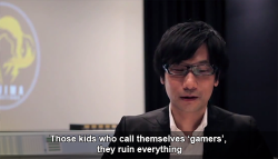 revengeance:hardcore-volleyball-slaughter:kemy-claptrap:  officialsegasaturn:revengeance:He kinda has a point :/wise words from Masahiro Sakurai   1. this is Hideo Kojima.2. Neither Google nor DuckDuckGo can find anything on this…Kojima being a big