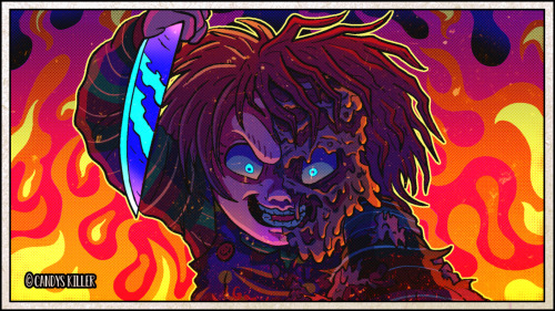 yesiscandyskiller:$$$ “Melted Chucky Epic Tune Cover” full color commission asked by *mikechibante, check out his work at here $$$Commissions open!.