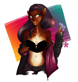 rina-monster: An awesomely coloured cathar commission I did for my May intake!   ★ PATREON ★ COMMISSIONS ★ BUY ME A COFFEE? ★    