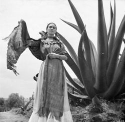 mudwerks:  Frida Kahlo seated next to an agave plant  Vogue 1937 - Toni Frissell 