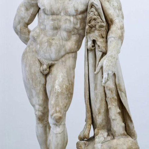 neapolis-neapolis:Eroe greco con fanciullo o Achille e Troilo (fine II - inizi III sec. ), Museo Archeologico Nazionale, Napoli. 