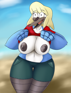 neronovasart: Mordecai’s Mom Request Another random request this time Mordecai’s mom from regular show.  I really really liked that show, I hope it gets a full blue ray release.  more thick moms~ &lt; |D’‘‘‘