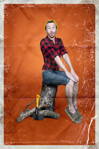 tastefullyoffensive:  Men-Ups by Rion Sabean Previously: Leaf Blower Portraits 
