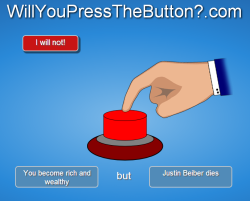 asktheicysisters:  dizzydazzy101:  asksassyleafstarwarriorpony4eva:  spartan309:  jessepinkma-n:    Smash the button time!!!!!  -pushes button- I hate Justin Bieber anyway  *push button*  *Mashes button* Kill him!  HIT IT!!!!