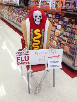 pietrospooksilver:  lunalookalike:  the skeleton war isn’t for everybody. some skeletons just want to dress up as meat products and direct you to the pharmacy and that’s okay  this is the best thing that has ever been on tumblr radar 