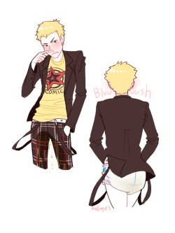 ah-bagels: Ryuji is such a pee boy…. look at all that yellow he’s sporting (eyes emoji)   ~Patreon~   