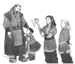kaciart:  Stick wanted to see young!Thorin So, here he is getting his first axe. - “Papa! Why does Thorin get an axe and I don’t?!” 
