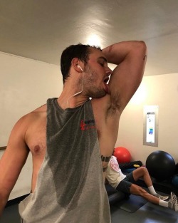 “Fuck yeah, bro. I’m so fucking horned up. I’m definitely going to need a fag to clean me up good after this hard workout!”