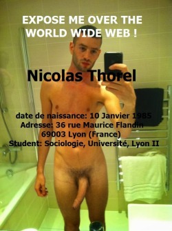 peterluvr:  4skindelight:  nickyspics-yes-3:  ukslaveboi:  x-posedfag:  Nicolas Thorel  That huge cock certainly needs plenty of exposure  OMG! WHAT???!!  Um… This is skinnythick, he’s from the UK.  Follow peterluvr.tumblr.com if you want to see some
