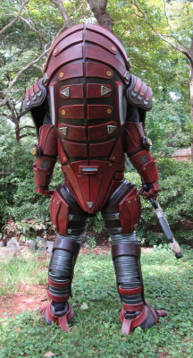 fableprincess:  cosplaysleepeatplay:  wisconsinwarlock:  k-blamo:  urdnot wrex cosplay available for sell at etsy store thestrandedrobot  Holy. FUCK.  If I walk out and see this. I will run away!!!  If I walk out and see this I will HUG it!!!  If you
