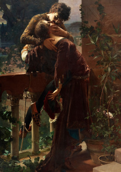 c0ssette:  Julius Kronberg (Swedish, 1850-1921), “Romeo and Juliet on the balcony” 