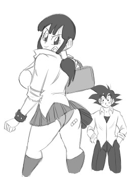    Anonymous asked funsexydragonball:   Can you draw some hot ChiChi like in high school, looking a badass and not shy I might give this another shot later. 