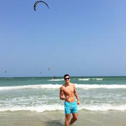 slovak-boys:  Shirtless Slovak boy Patrik on beach