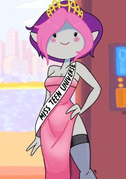 eyzmaster: Bravest Warriors - Plum 10 by theEyZmaster  I always wanted to draw her with that Miss Teen Universe dress from the comic book series.Enjoy!    ;9