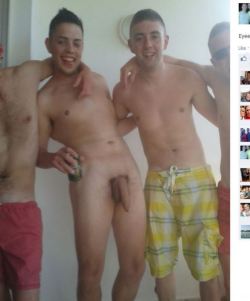 facebookxrated:  Irish lads on holiday. Still on Facebook