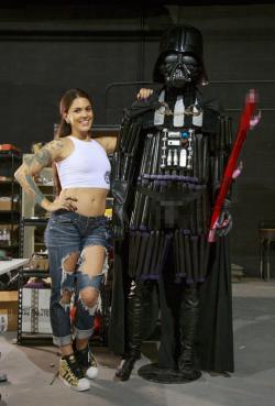 wilwheaton:  Adult Film Star Builds a Darth Vader Replica Using Only Sex ToysIn honor of the upcoming Star Wars film, adult film star  Kayla-Jane Danger, thought she’d get everyone hyped about the film in a  way only a porn star could: by creating a