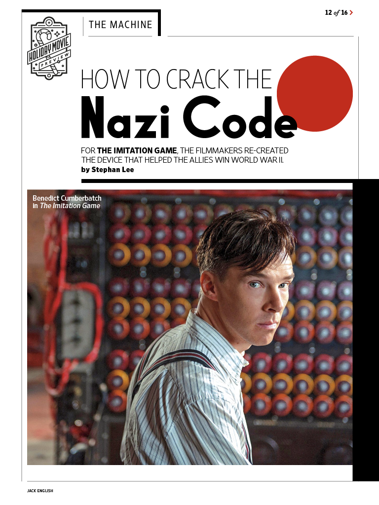 londonphile:  This week’s Entertainment Weekly feature on The Imitation Game. 