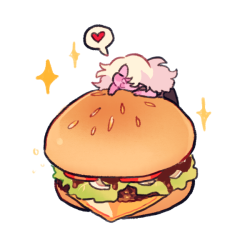 bim0ngsam0ng: amethyst with hamburger