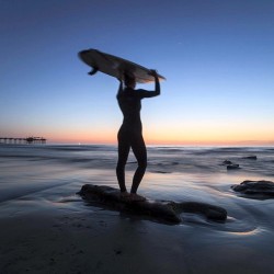 katcarneyphoto:  Sunset surf sessions at