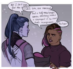 ruushes: 1) i didnt notice thank u so much for showing me 2) spider byte is an adorable ship name id never heard that omg 3) hell yeah hell yeah yell heah he’ll yeah  sombra’s not good with heavy conversations, but she cares 
