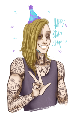 mummuart: To my dumbass son: Happy Belated B-Day!! 🎂🎉🎉 @submachine-bong I know your bday was on August 8th, so I’m sorry I couldn’t finish your picture on time, but I have a feeling you wouldn’t really care when it was done :’) thank
