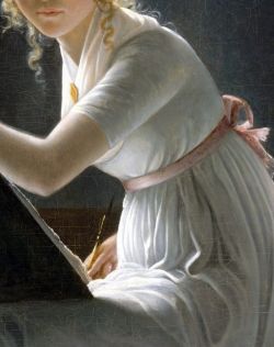 ladypekinpack: Young woman drawing (detail), Marie-Denise Villers. 1801, oil on canvas.    Metropolitan Museum of Art, New York.  