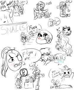 theshitfucksart:  Thank you to those who watched the stream! Here’s some doodles from it, a bunch of random Undertale stuff (with the prompt of babies, but I only did that halfway) and then some Steven Universe stuff with the prompt of the gems putting