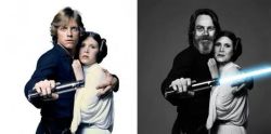 scificity:  Carrie Fisher and Mark Hamill. Now and thenhttp://scificity.tumblr.com 