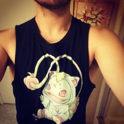 I love this shirt! #pokemon #bulbasaur #heswearinga #venasaur #onesie #freakingcute #iworkoutitthis