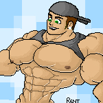 marquis-de-rent:  Homemade Pixel Art Pec Bounce! So much win! …I got way too much time on my hands.