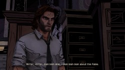heyleighpaws:  Award for best line in a video game goes to: Bigby Wolf from The Wolf Among Us  *crowd cheering and applause*