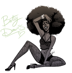 perinmclean:March 01!Betty Davis such a QUEEN &lt;3 and i think her song ‘Nasty Gal’ is perfect for my 2017 –During the month of march I wanted to appreciate all the musicians that help me get by, by drawing and doodling them.im starting a tag