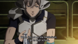 anime-mangax:  “I go to high school. It’s full of trash people” - Warrior of the Rat