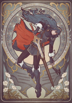 swade-art:  &ldquo;Fire Emblem: Awakening - Lucina&quot; - Scott “Swade” Wade - 2014 Really had fun with this one; it started as something I was going to do over a few days for a small digital zine on tumblr.  But a few days turned into a few weeks