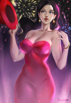 ragecandybar:I’be been crushing on Pauline all month hahah, I kinda tried to get the feel of those classic pin-up paintings, but then I went a little crazy with the lights…