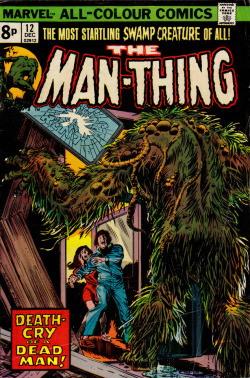 The Man-Thing No. 12 (Marvel Comics, 1974). Cover art by Gil Kane &amp; John Romita Sr.From Oxfam in Nottingham.