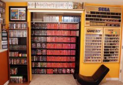 universityofhyrule:  usenowayasway:  It’s not the biggest collection in the world, and the rarest game he has tops out at around 軸, a far cry from the thousands of dollars some rare games are reported to be worth. So what makes his collection so