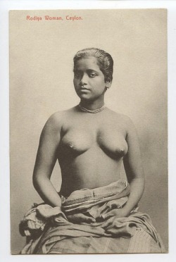 nativenudity:    Sri Lankan Rhodiya, via Old Indian Photographs.   