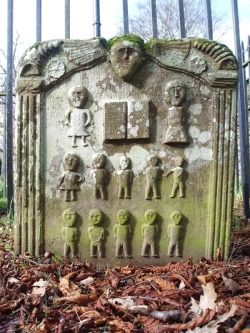 Scottish stone, perhaps depicting the deceased of an entire family.