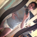 daddyslittlebadgirll:  Being a naughty girl in my diaper 