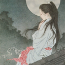 wonderlartcafe:  Artist: Shufu Miyamoto Title: Moonlight Over The Lake  Date: 1999 