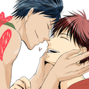 aokagaisball-and-ballislife:  (Aomine masturbating as he thinks of Kagami? Yes please.)Aomine lay in his bed, his sheets tangled around his legs. He let out yet another sigh, the huff of hot air nearly echoing in the silent room. He was on edge. It was
