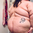 bigxgirlsxlovexsex:  A little from below view. I hope you like some fat pussy and belly 