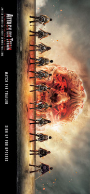 The official US site for the Shingeki no Kyojin Live Action Films has been unveiled at AttackOnTitanTheMovie.com!Featuring the menacing Colossal Titan and original images of the characters’ backs!